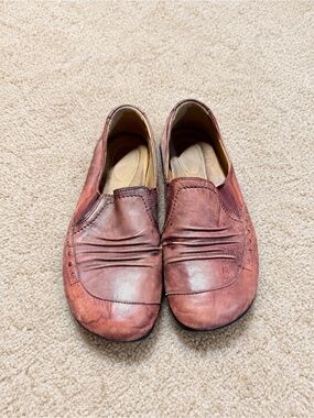 Kalso Earth Shoe Shake Merlot Leather Slip On Comfort Shoes 9.5